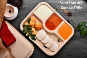Bagasse Food Tray 4 cp