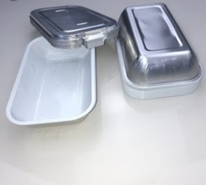 Teflon coated containers with aluminium lid